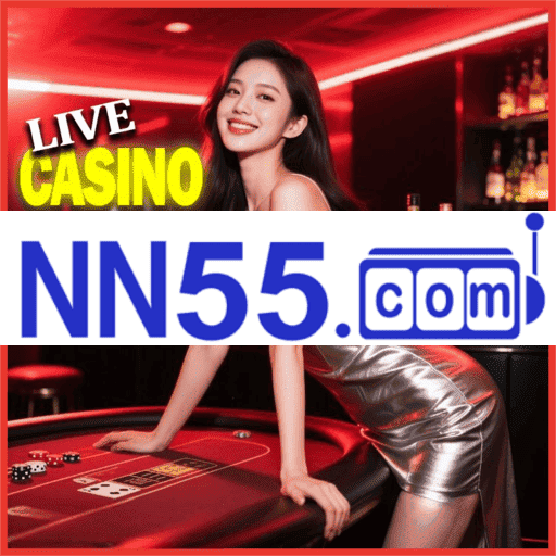 NN55BET com 50+ mesas de cassino ao vivo em HD 4K.